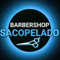 Saco pelado barbershop logomarca